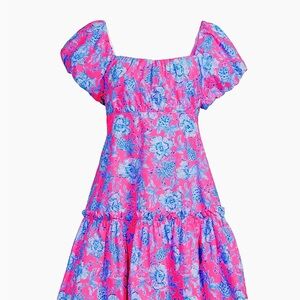 Lily Pulitzer Nastia Floral Cotton Puff-Sleeve Minidress